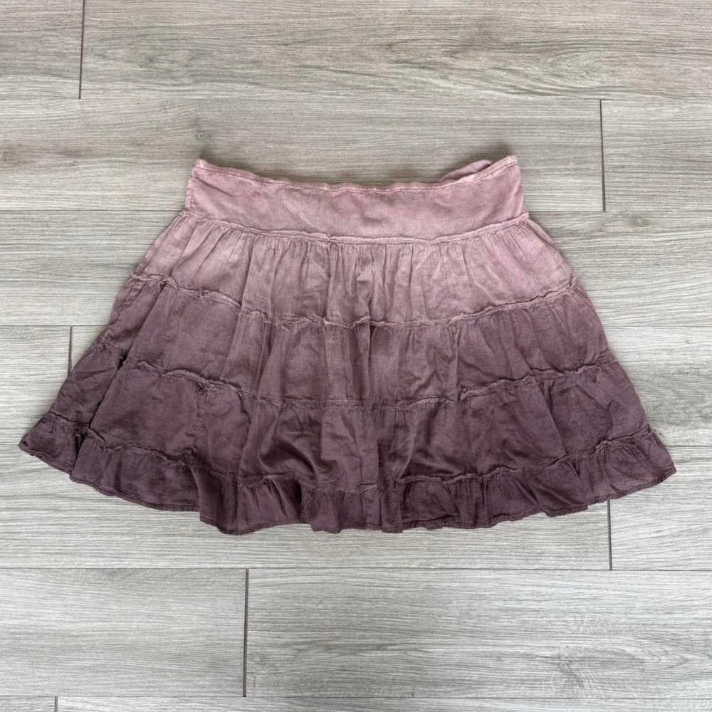 Vintage Raviya Ombré Ruffled Skirt